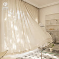 Classyfrenchaccessible luxury romantic retro jacquard gauze curtain living room balcony translucent curtain keqiao wholesale