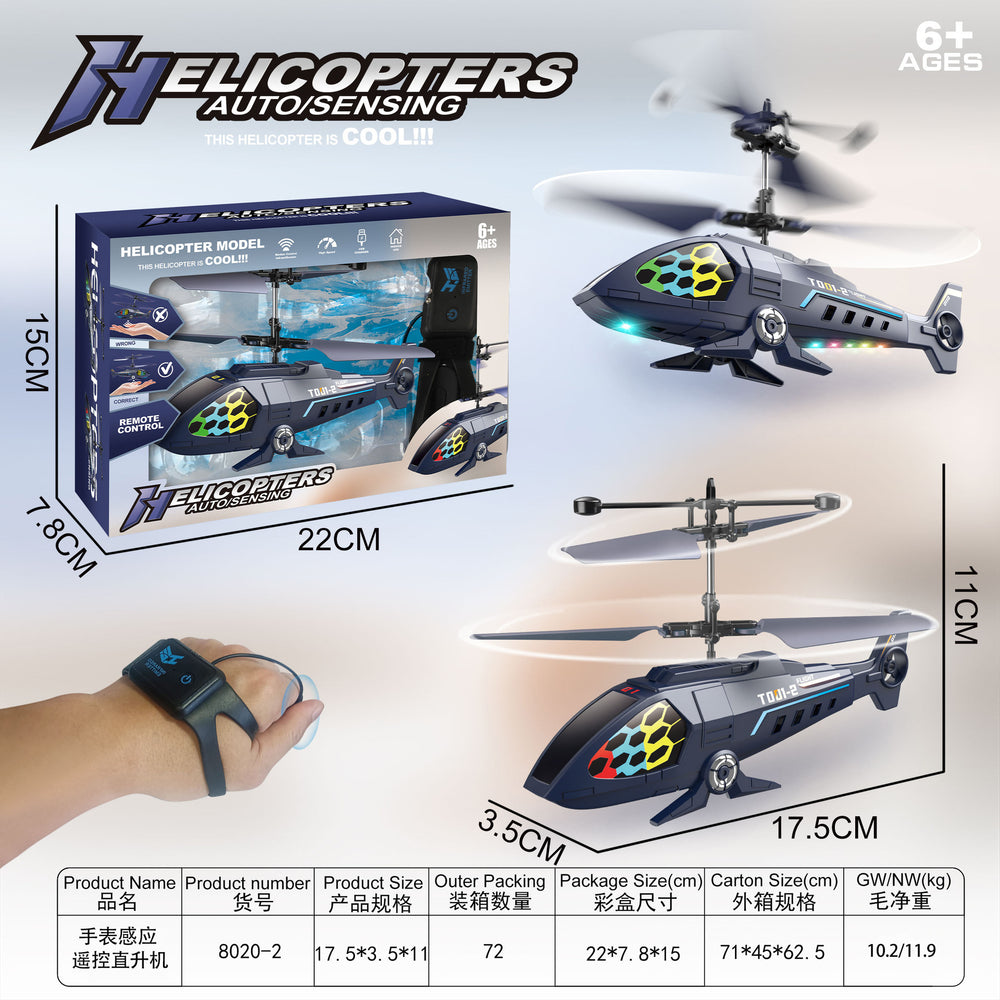 new arrival remote control helicopter usb charging, drop-resistant and anti-collision 2-way remote control aircraft model sensor good toy