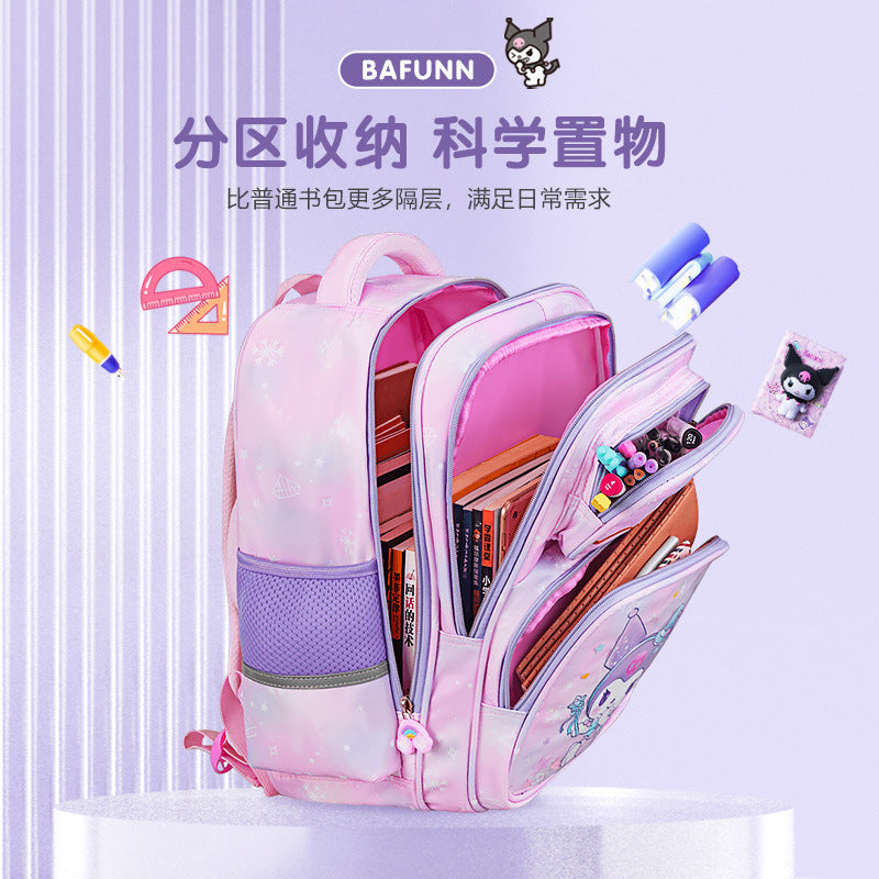 2025 new girls' backpack - large capacity, cute design for elementary school students (grades 1-6), ages 6-9-12
