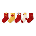 Babylon big red socks fall and winter new arrival new year's day hundred days baby knee socks combed cotton breathable newborn socks