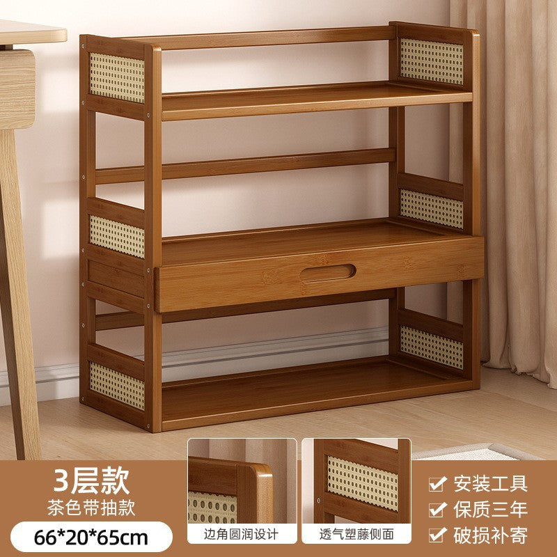 Desktop storage rack multi-layer for home living room multi-functional student desk storage cabinet office table top book shelf