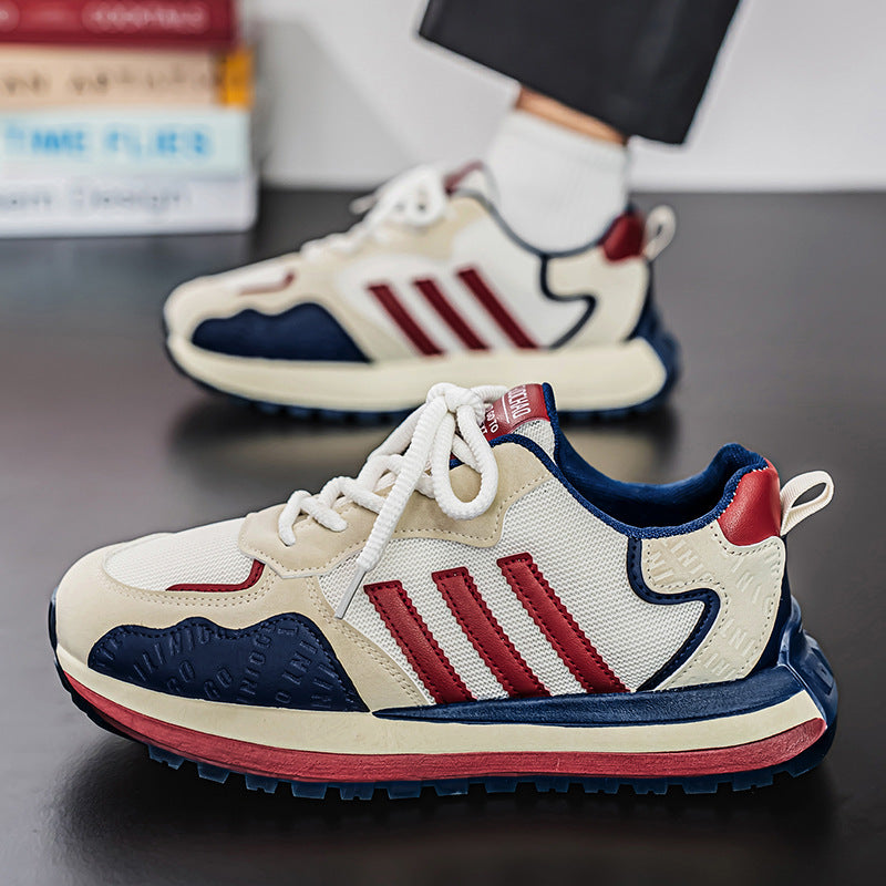 2026 men's spring new arrival: bestselling agarwood style athletic casual shoes - breathable, non-slip, chunky sole, versatile soft sole dad shoes