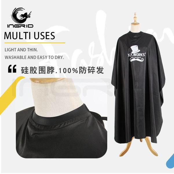 Silicone scarf, long haircut, trimming cloth, hair shaving, beard modeling, trimming cloth, non-staining hair dyeing, ironing, haircut clothes, apron