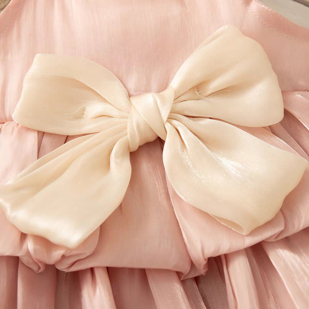 Girls' spaghetti strap cake dress - new summer  style: sweet, chic, comfortable, and skin-friendly fashion dress for baby girls