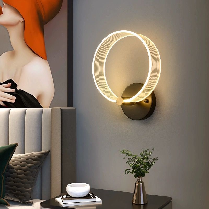 Creative minimalist wall sconce - modern lighting for living room tv backdrop, stairway, bedroom, and bedside