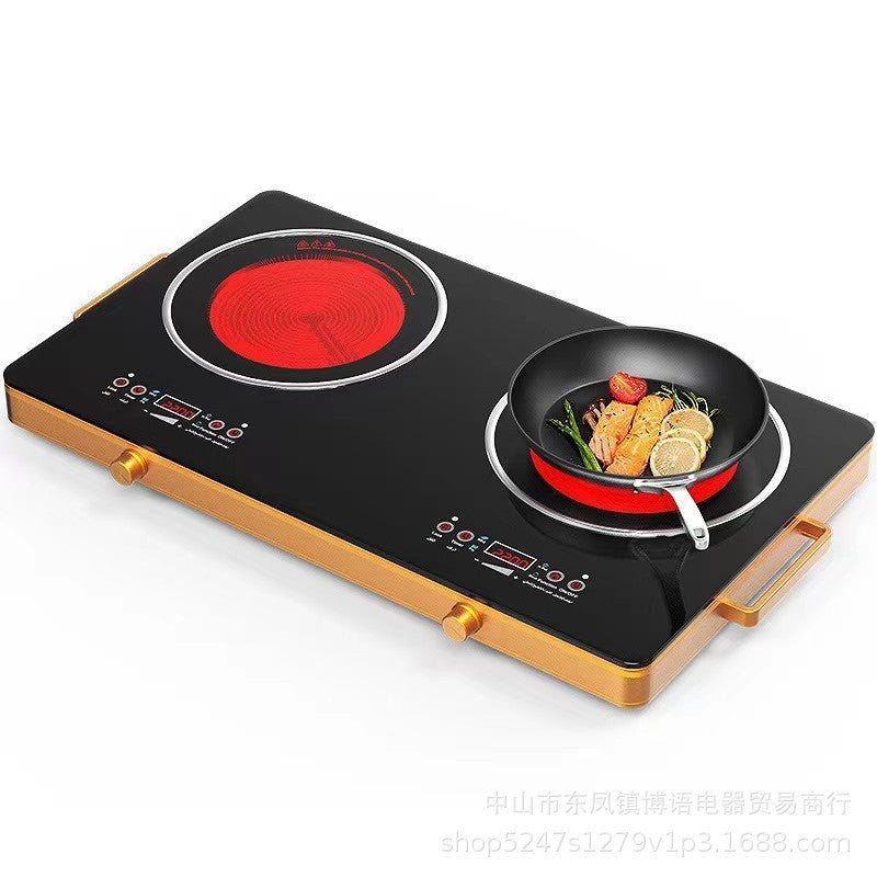 export eu/us/uk plug multifunctional double burner ceramic cooktop high power 3500w light wave oven electric hot plate