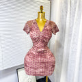 summer new arrival: stretch mesh mini dress - v-neck, sexy, bodycon, and figure-hugging