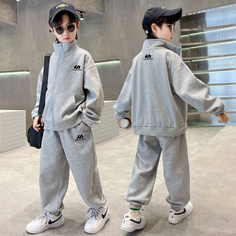 Boys' fall outfit set  new style: stylish and trendy two-piece tracksuit for older kids and teens - perfect for making a statement