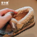 winter new arrivals: girls' fleece-lined cotton shoes - versatile bow-tie casual ankle boots for students (sizes for mid-to-large children)