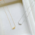 【all-titanium steel, shower-friendly】european & american minimalist style knotted irregular clavicle chain - new for 2025