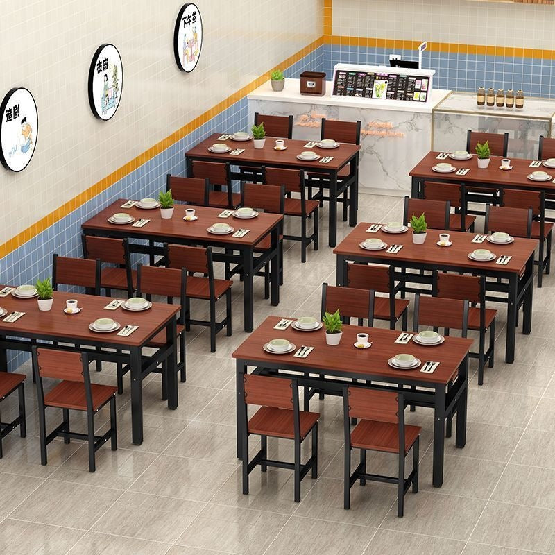 For home dining table and chairs table and chairs snack bar modern small apartment fast food casual restaurant dining table rectangular combination simple