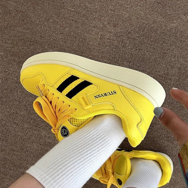 Campus high-value yellow fat bread shoes for women mesh 2026autumeasiest for matchpopularcasual sports skateboard shoes