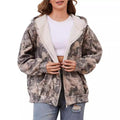 cross-border leaf print hoodie - unisex zip-up 3d printed jacket, casual & versatile, hot seller for international markets
