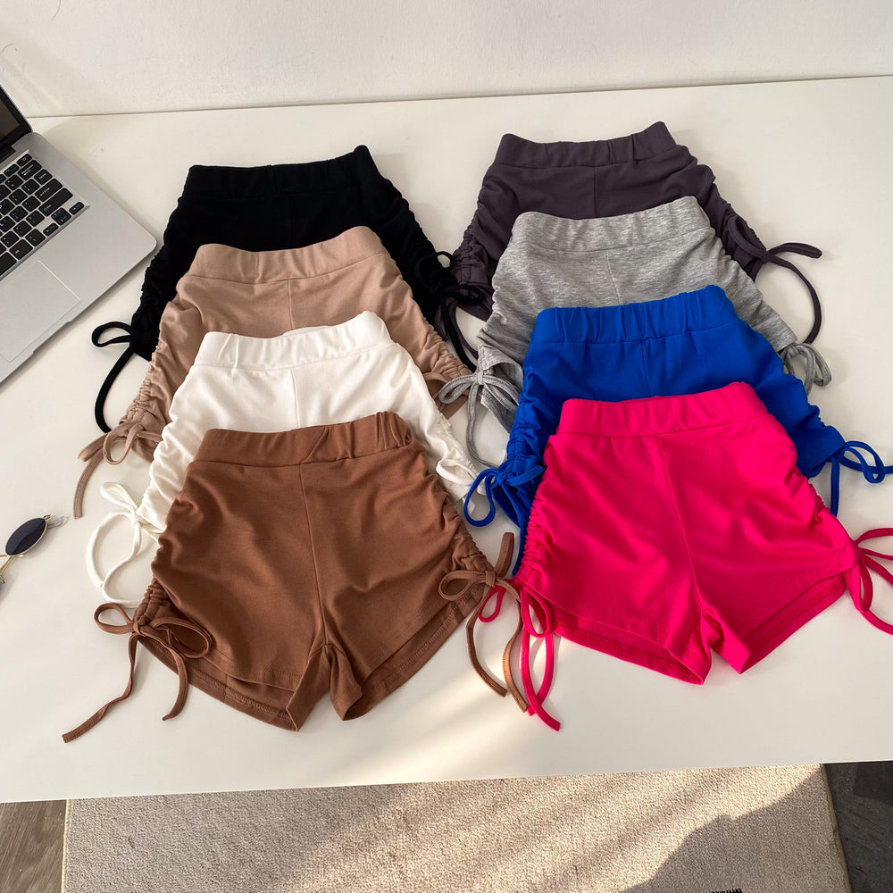 K-stylecasualhigh waist drawstring casualloose pants shorts women's summer work clothing style slimming lookeasiest for matchhot girl sweatpants multi-color