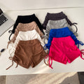 K-stylecasualhigh waist drawstring casualloose pants shorts women's summer work clothing style slimming lookeasiest for matchhot girl sweatpants multi-color