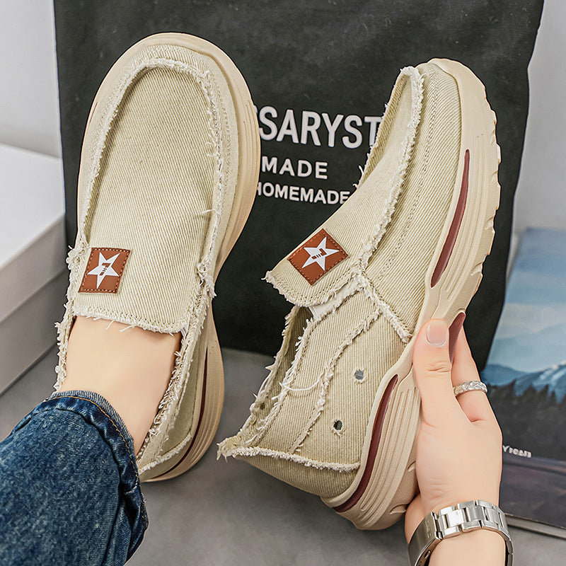 2026 summer new soft sole comfortable lightweight breathable casual shoes versatile slip-on canvas shoes casual loafers