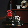 High-value, affordable luxury ceramic fruit fork & jar set - sunflower & bear design, stainless steel fruit forks included