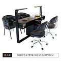 140cm multifunctional double table (black) + set
