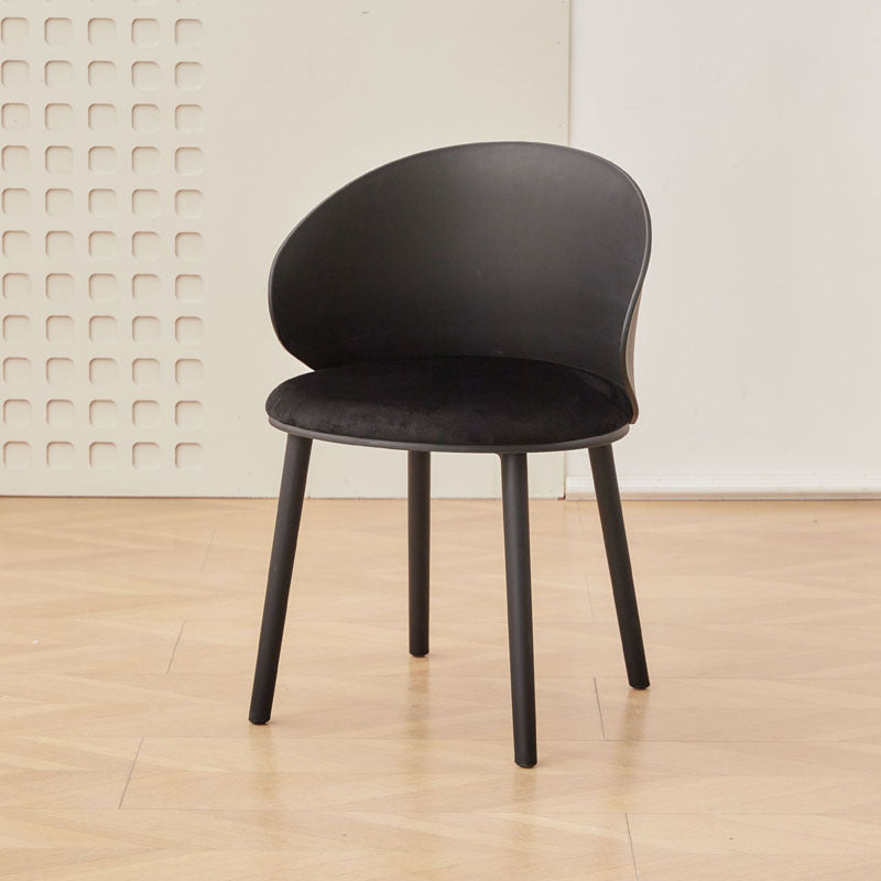 Thickened plastic reception and negotiation chair - nordic light luxury style, modern minimalist home accent chair with backrest, casual dining chair