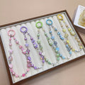 Creative cartoon kt rabbit alloy chain mobile phone lanyard wrist new diy handmade beaded crystal star bag pendant