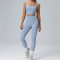 Lulu-inspired lycra yoga outfit set - premium feel, barely-there comfort, high-elasticity, tight-fitting activewear two-piece set for women
