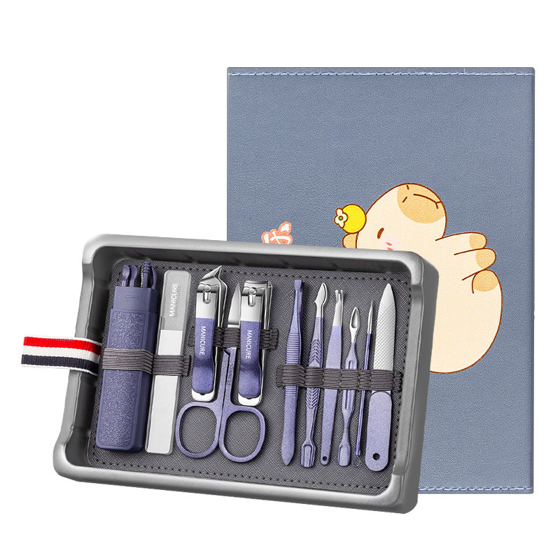 German-engineered cartoon nail clipper set - premium manicure & pedicure kit with nail clippers, nail nippers, and earwax removal tool - high-end gift box for home use