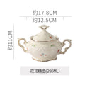 European-style stylish palace style ceramic coffee cup and saucer floral afternoon tea cup teapot milk pot sugar pot stylish combination