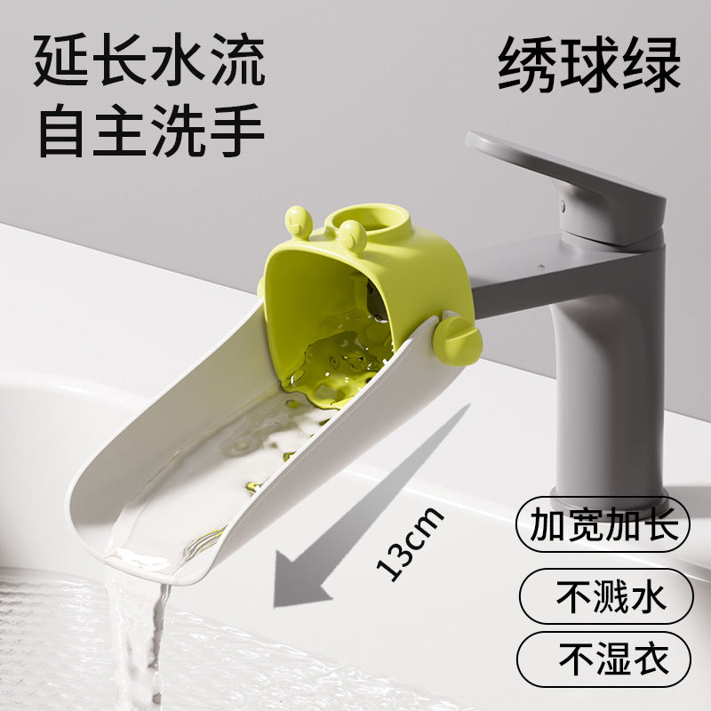 Kids faucet extension baby long wash extension handy gadget cartoon silicone neutralcute splash-proof water sink