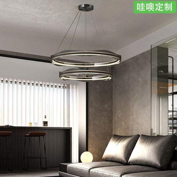 [Wow] Italian light luxury chandelier high-end creative round lamp modern minimalist designer restaurant main lamp