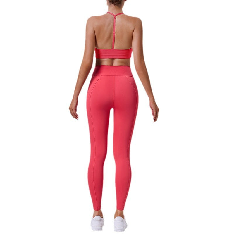 Jinke eco-friendly biodegradable fabric outdoor sports set - women's high-waisted tummy control slimming yoga outfit