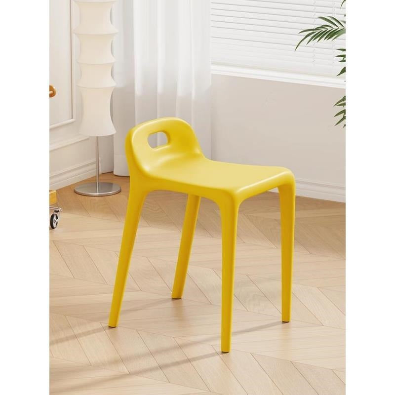 Modern minimalist home chair - restaurant spare thickened plastic chair - dining table chair stool - stackable plastic stool