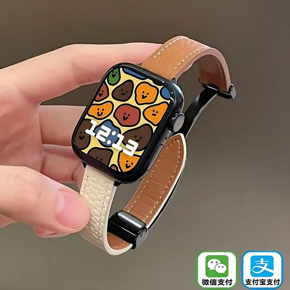 Huaqiangbei smartwatch for women - nfc, heart rate monitoring, bluetooth calling, magnetic leather strap, couple's sports band