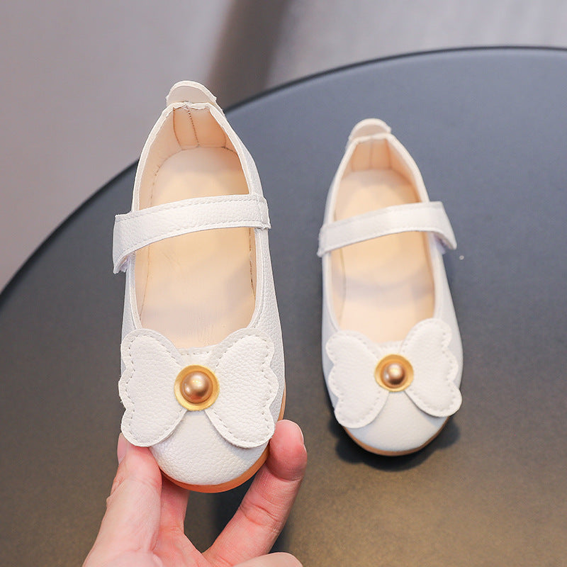 spring/autumn princess shoes: trendy leather shoes for girls, toddler & kids' single shoes, spring soft-soled princess style