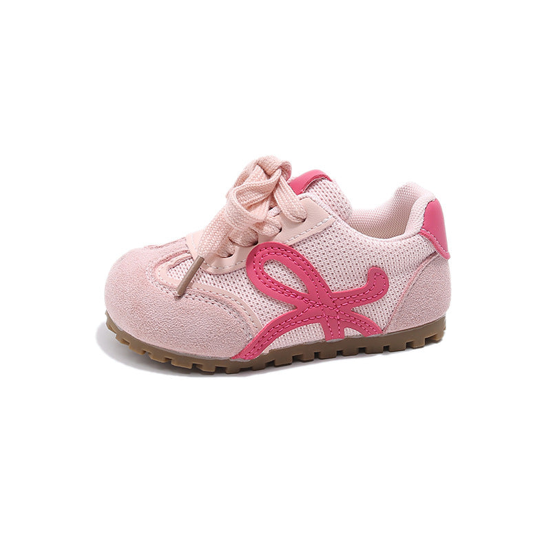 Children's Forrest Gump shoes 2025 spring and autumn new Korean version of girls breathable mesh sports shoes boys soft-soled running shoes