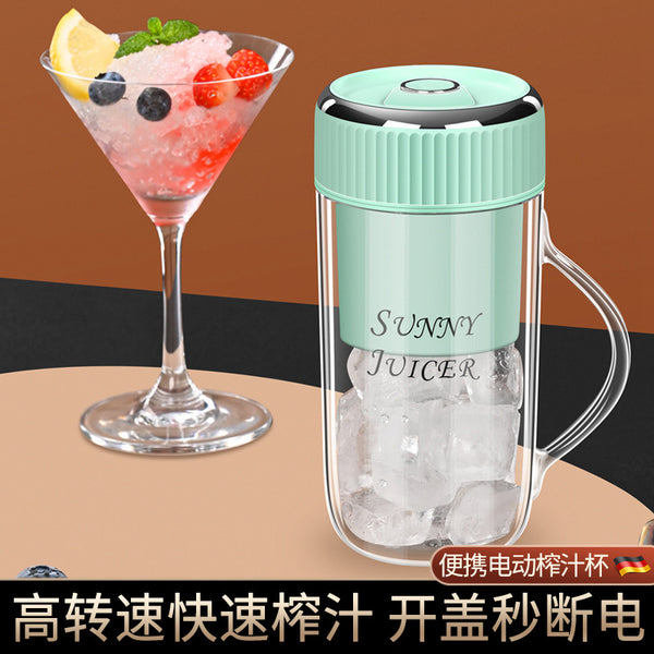 Cross-border new wireless electric juicer with straw kitchen mini fruit juicer portable juicing cup wholesale