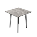 Customizable italian-style square coffee table, minimalist black dining table for small spaces, high-end luxury design, ideal for meetings and conversations
