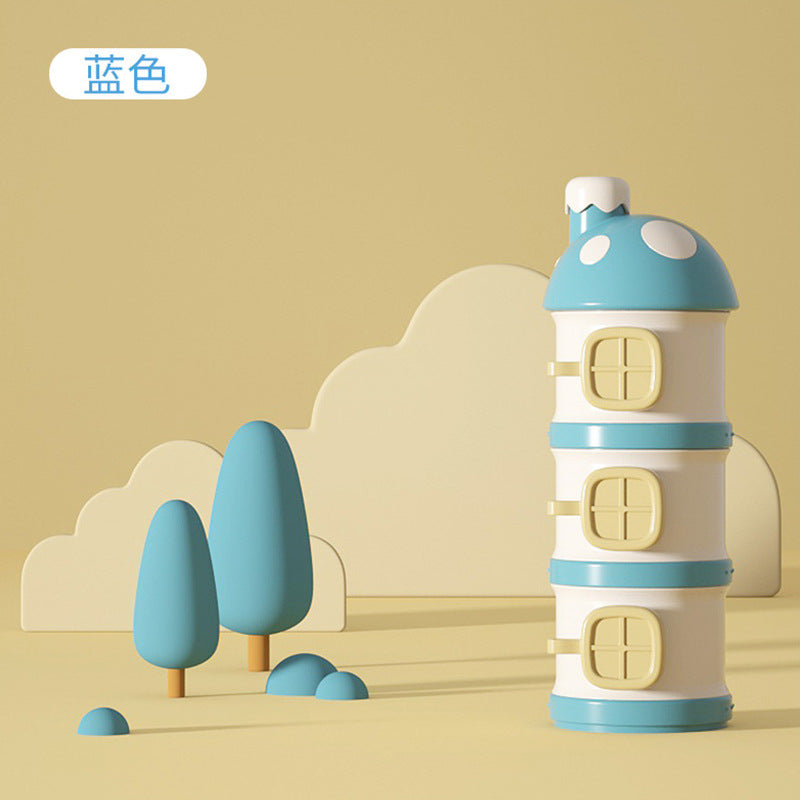 Babixiang factory direct sales independent four-layer milk powder box baby milk powder compartment side open food storage box portable seal