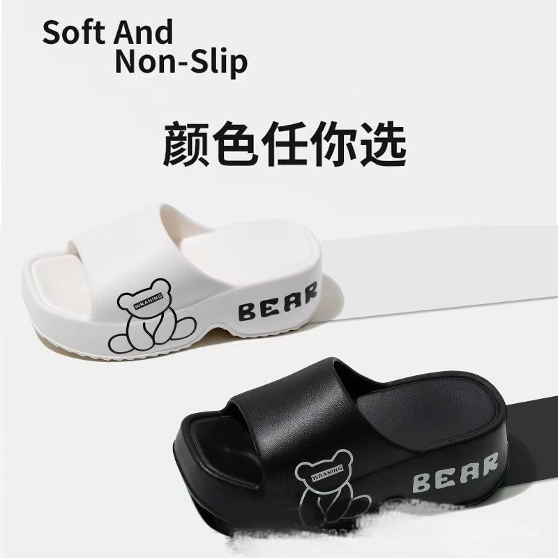 6.5cm thick soleeva shit-feeling sandals for women 2025summer home indoor and outdoor wear seaside beach fashion