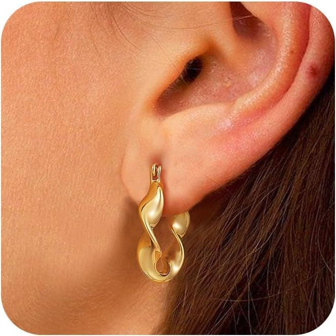 Luxury chic minimalist triangle earrings for women - titanium steel k-gold plated geometric studs