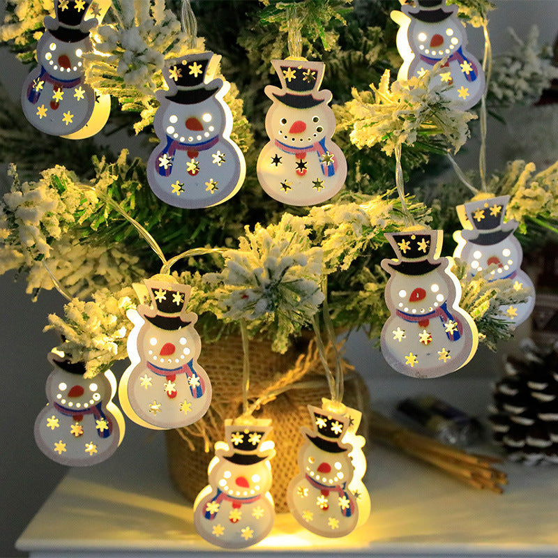 Christmas wrought iron Santa Claus LED light string deer Christmas tree mix and match Christmas elements ambient lights decorative lights
