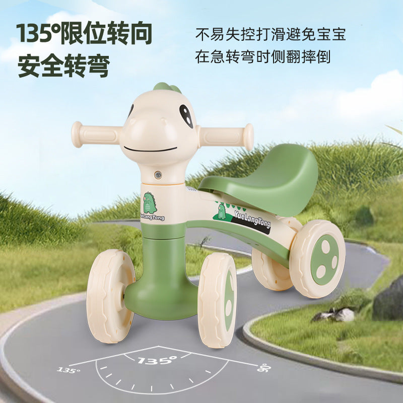 Balance bike for 1-3 year olds, pedal-free scooter, balance scooter, baby walker, four-wheeled scooter for toddlers