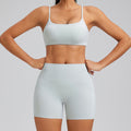 spring/summer new yoga outfit set - outdoor running pocket fitness set - butt-lifting compression sportswear set for women