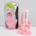Wholesale spa & beauty tool set: 6-piece mask bowl kit with makeup brushes, mixing spatula, and plastic bowl for mask preparation