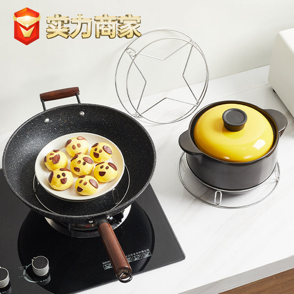 Spot wholesale heat insulation pot rack, steam rack, pot pad, multi-functional pot rack, round water-proof and anti-scalding rack, wok.