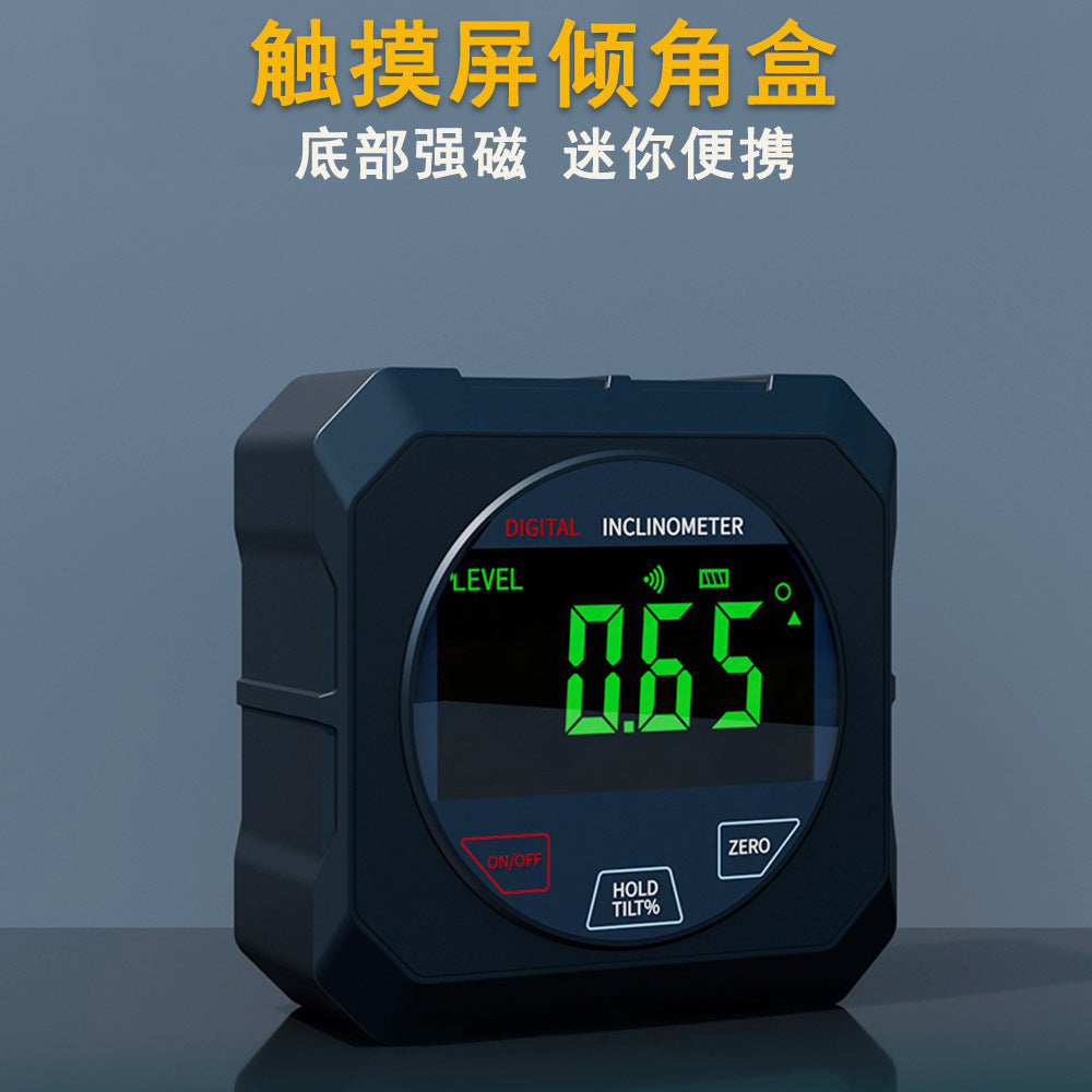 High-precision touch magnetic electronic digital display inclinometer slope level meter protractor angle ruler inclination box