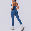Halter sports beautiful back high waist hip lifting tight sports seamless yoga clothes quick drying breathable running fitness suit for women