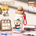 316l stainless steel double drink bouncing student thermos water cup portable fashion carrying kettle thermos cup cartoon water cup
