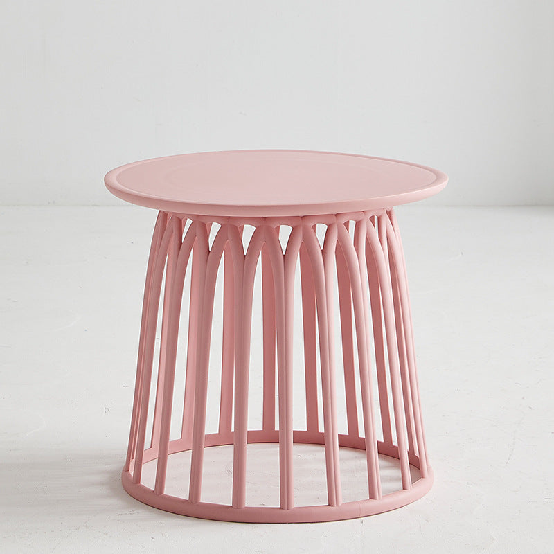 Scandinavian round living room side table hollow set stool plastic for home small table spare stool casualpopular small stackable