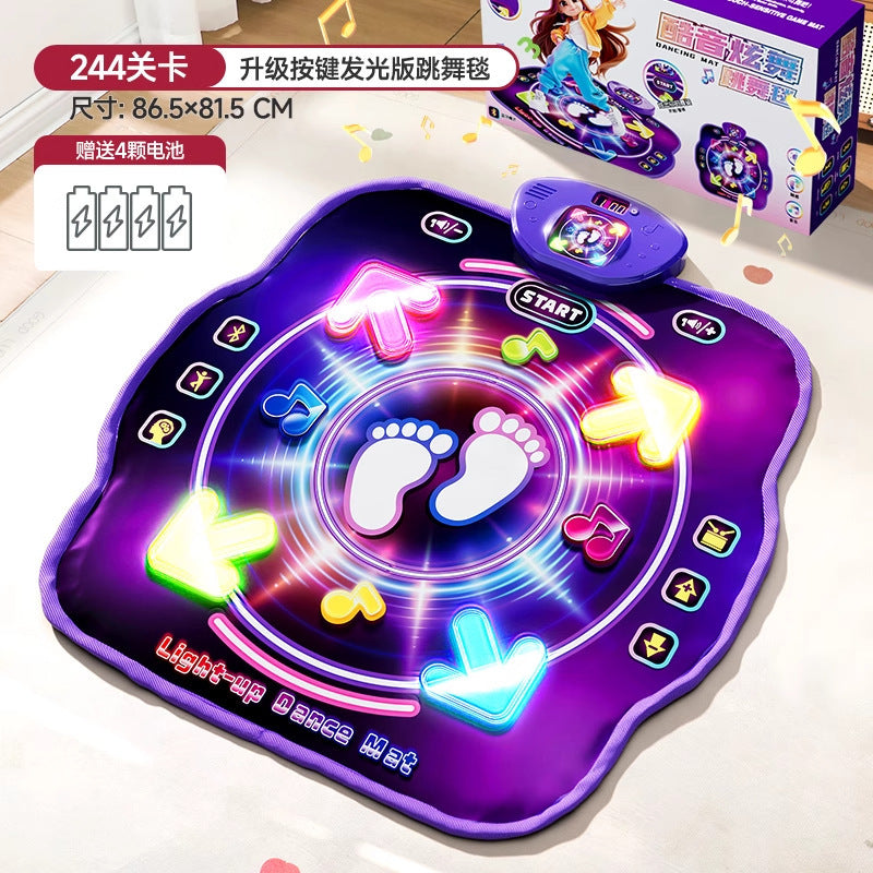 Kids' educational light-up musical dance mat - bluetooth activated, sports & gaming, casual fitness, jumping toy for boys & girls
