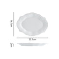 9inch embossed oval dessert plate